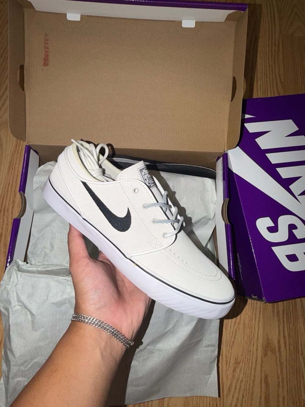 Nike SB Zoom Stefan Janoski Summit White Black SZ 8M‼️SHIP FAST‼️ FD6757-100
